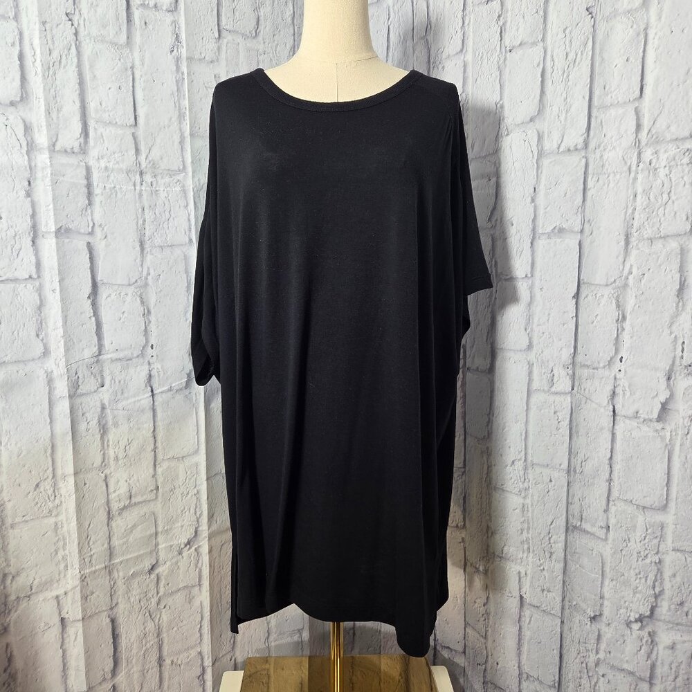 Old Navy ACTIVE  XXL Black Open Back Short Sleeve Oversized Yoga T-Shirt